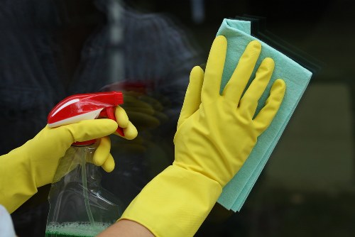 Professional rug cleaning tools and textile care setup